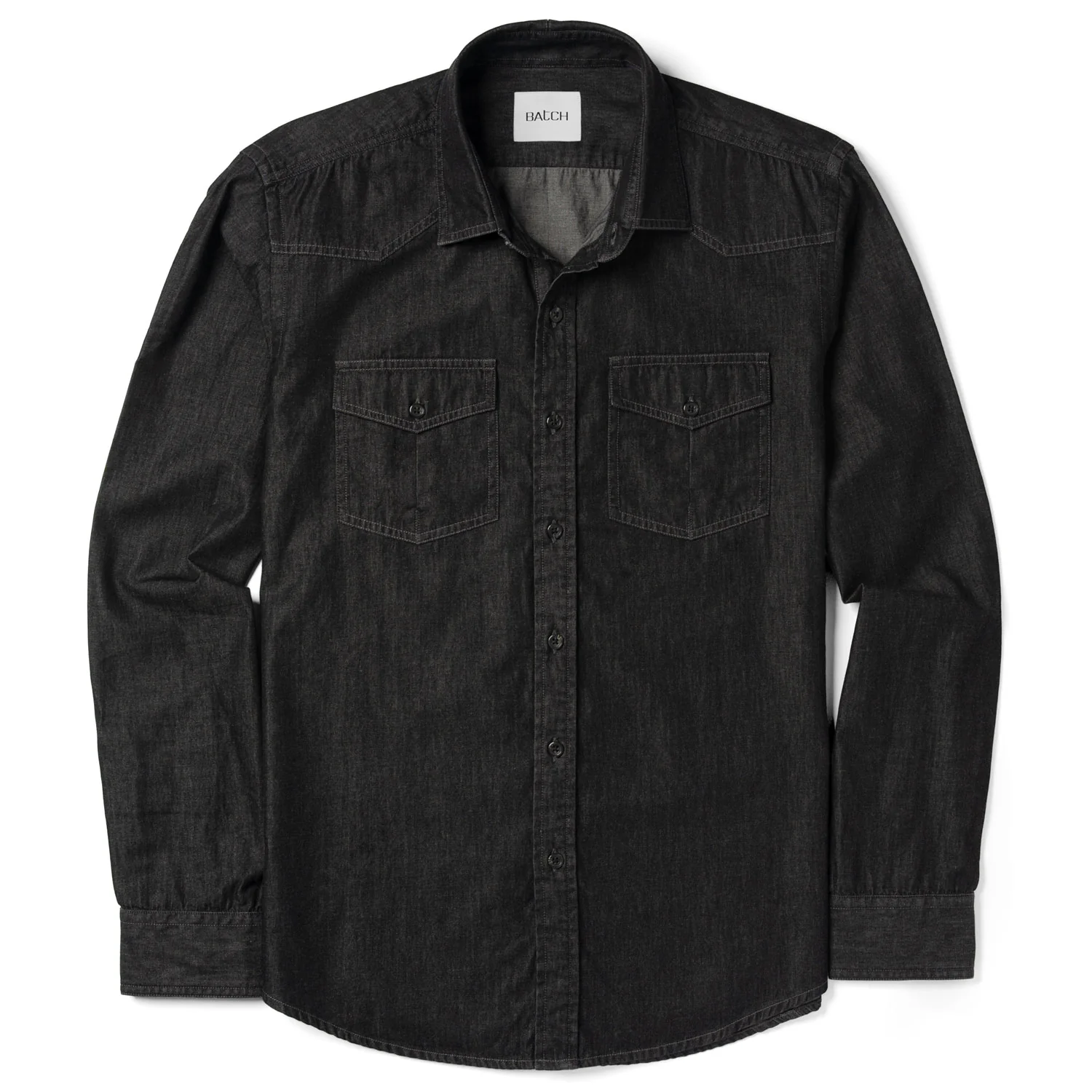 Maker Shirt – Black Cotton Denim - Image 2