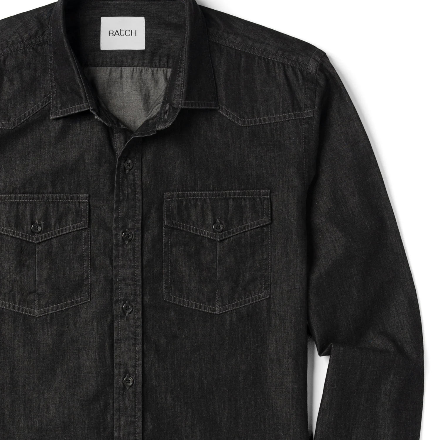 Maker Shirt – Black Cotton Denim - Image 3