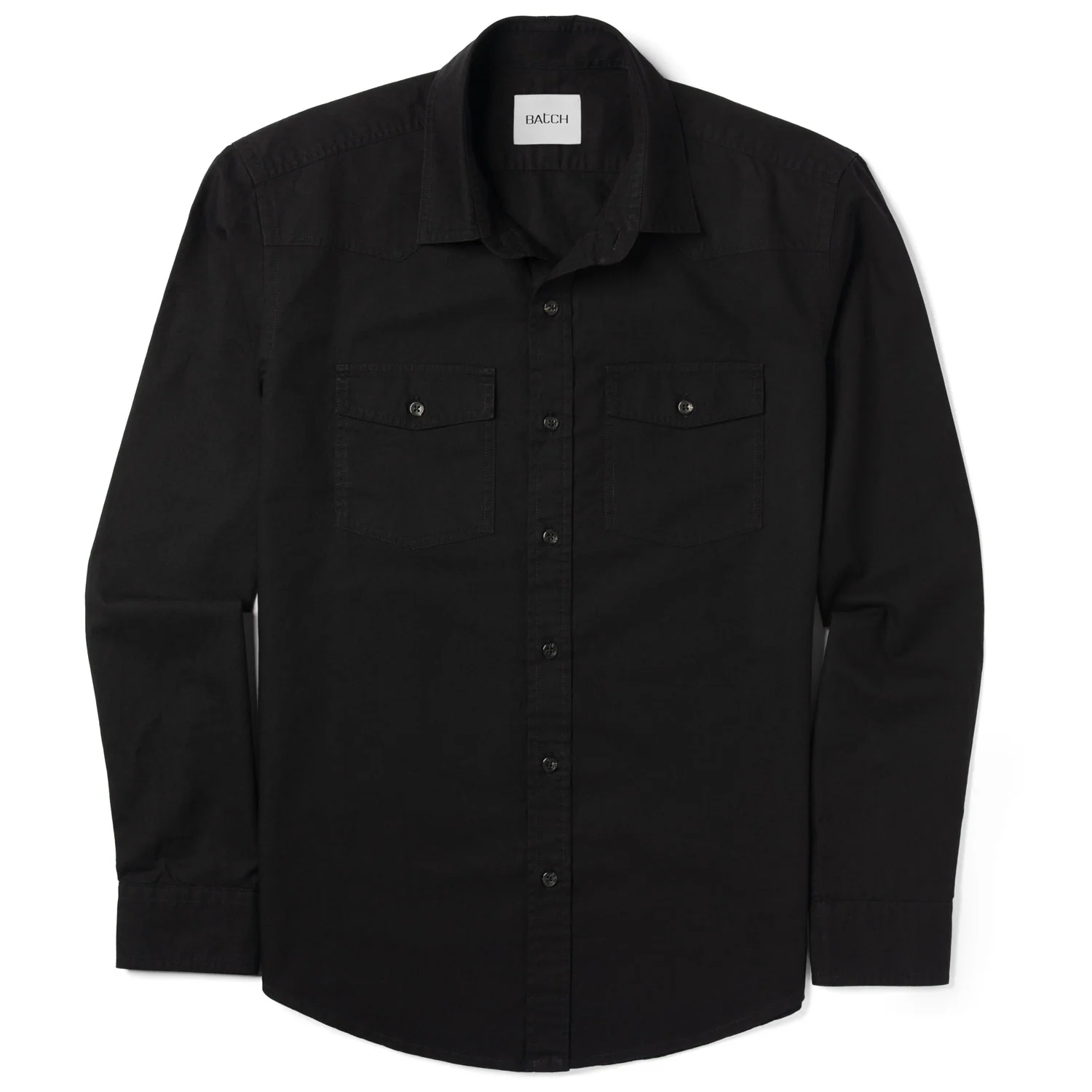 Maker Shirt – Black Cotton Oxford - Image 2