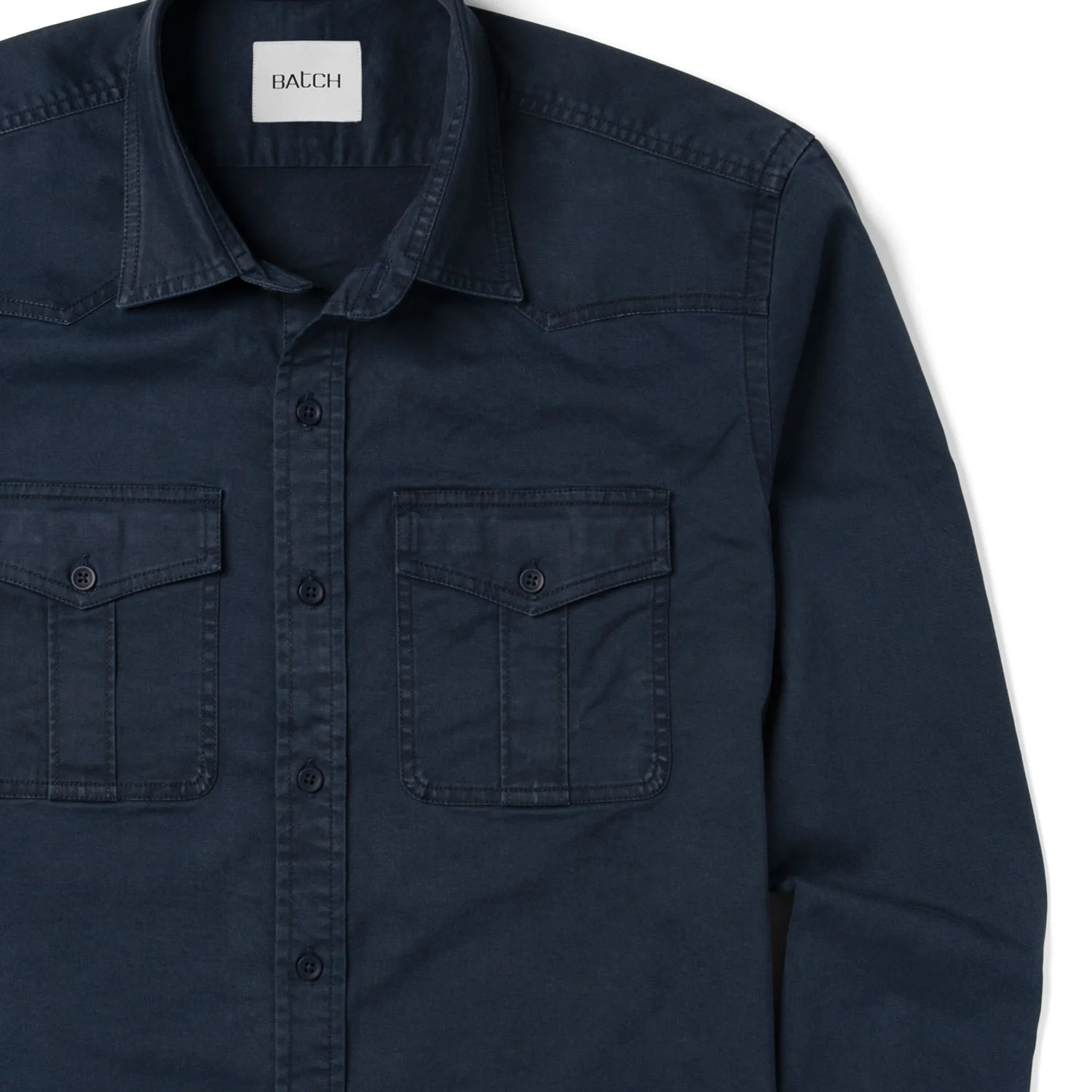 Maker Shirt Jacket – Navy Heavy Weight Cotton Twill - Image 3