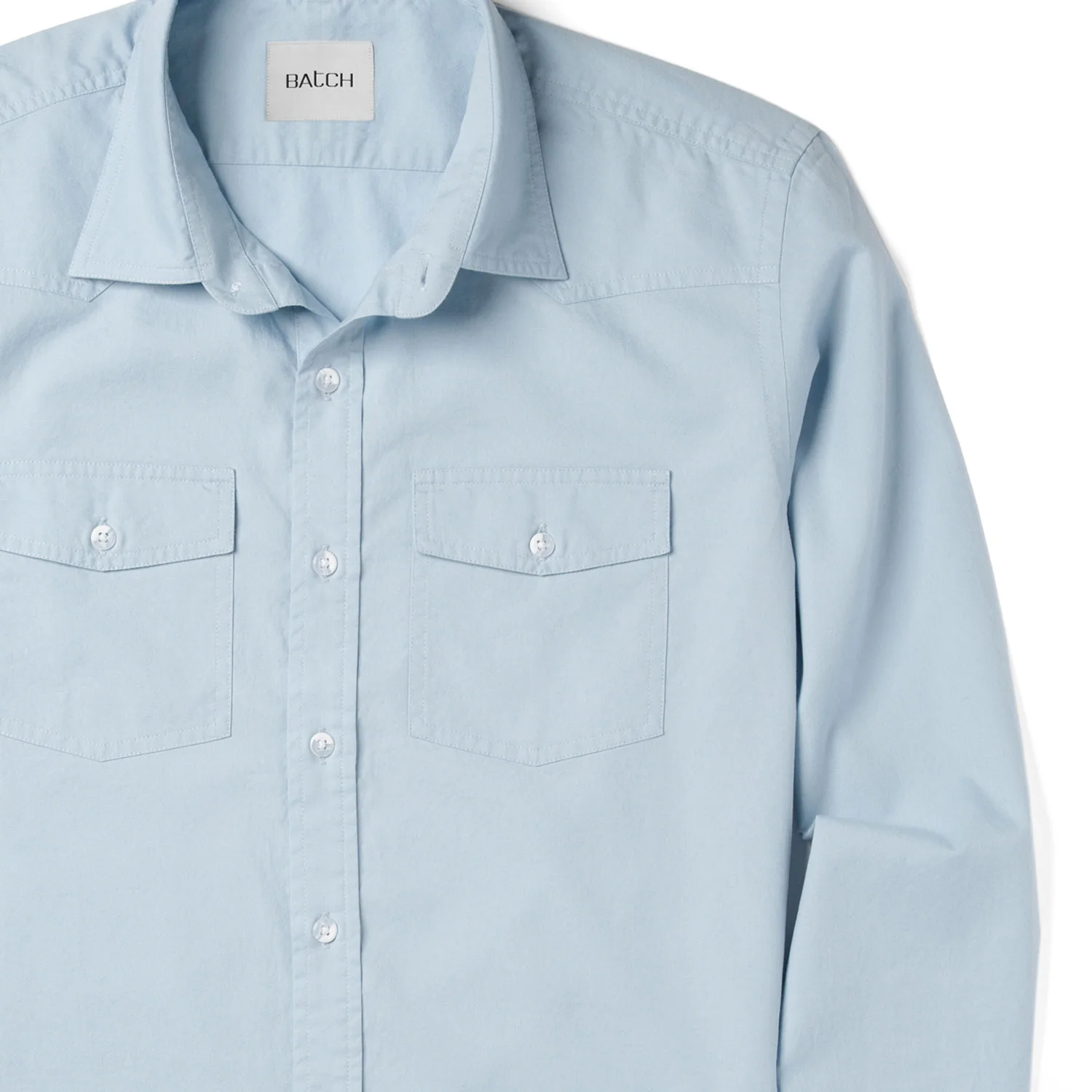 Maker Shirt – Light Blue Cotton Oxford - Image 3