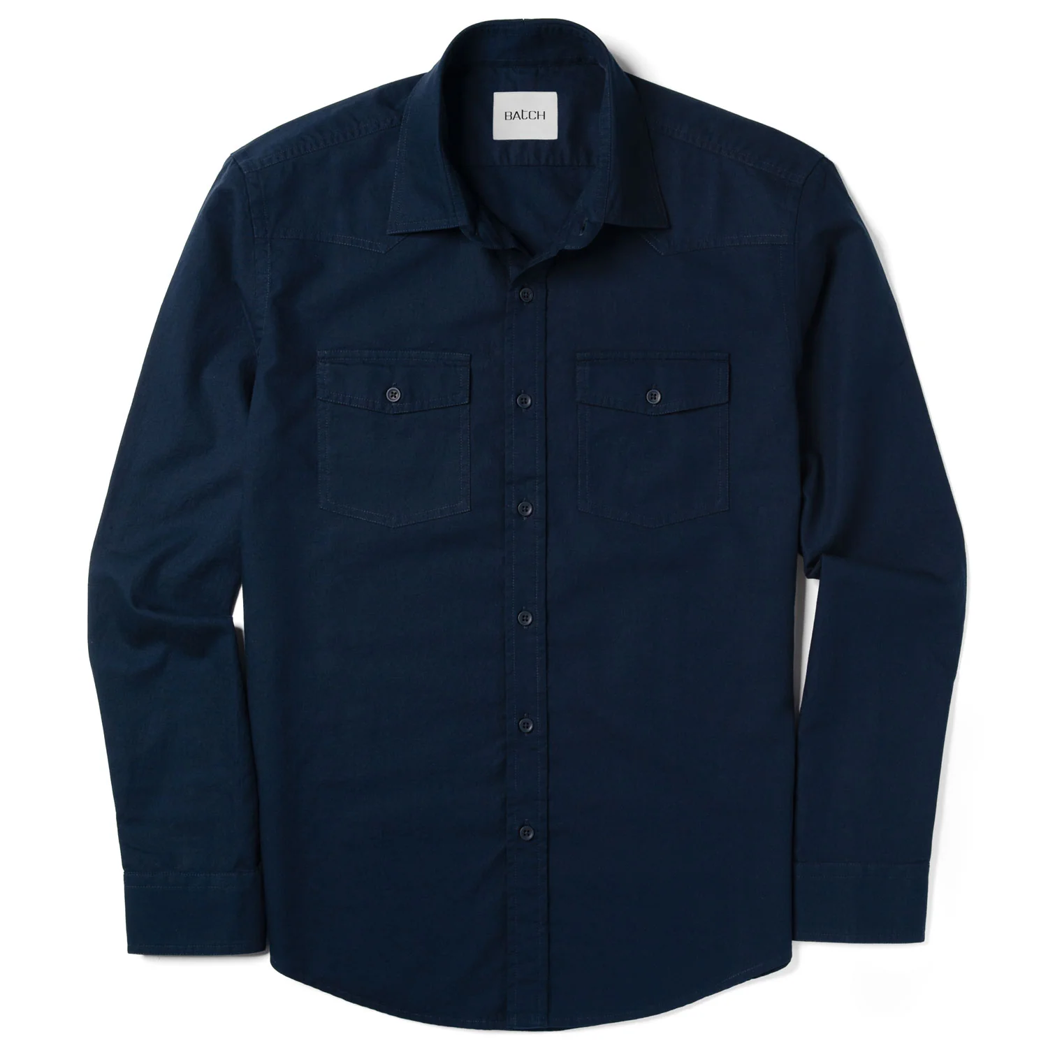 Maker Shirt – Navy Blue Cotton Oxford - Image 2