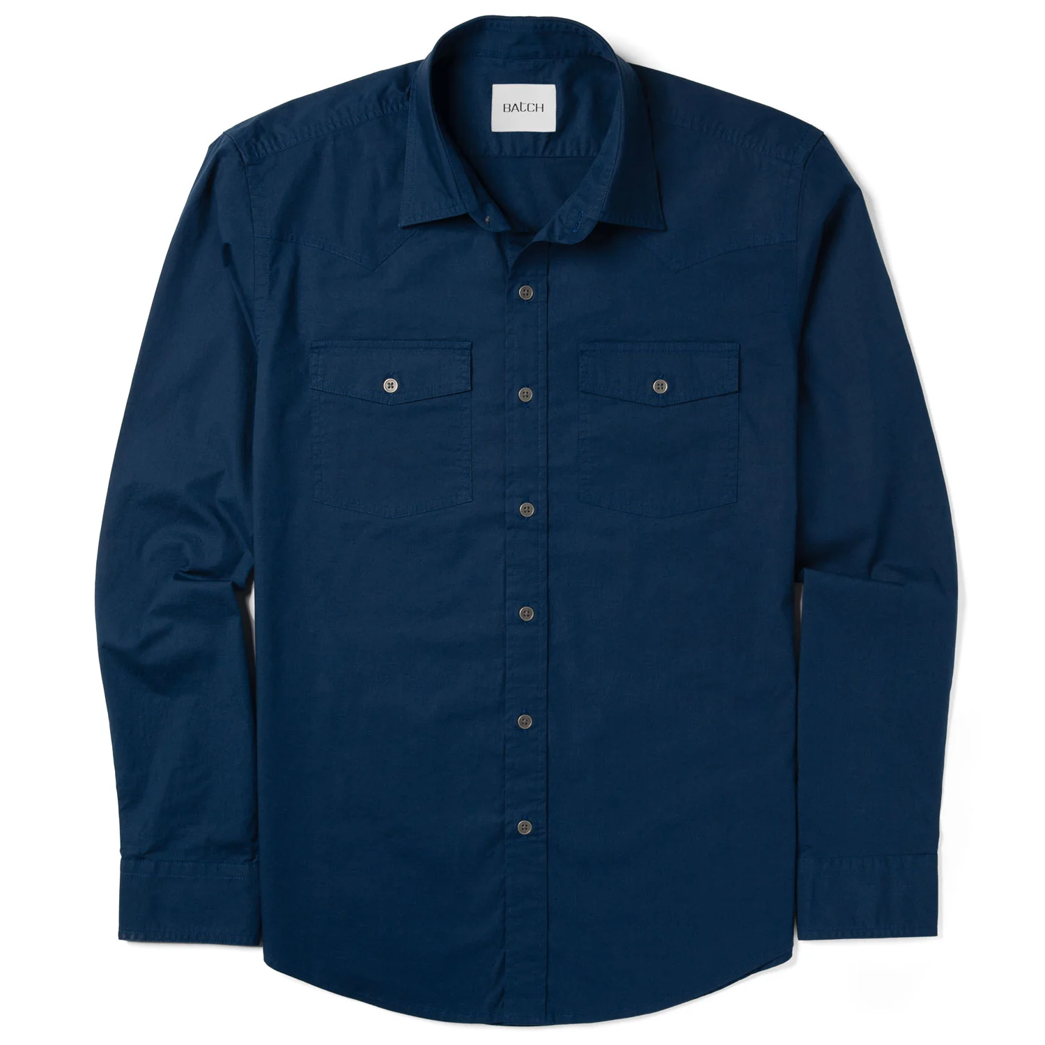 Maker Shirt – Navy Blue Stretch Poplin - Image 2