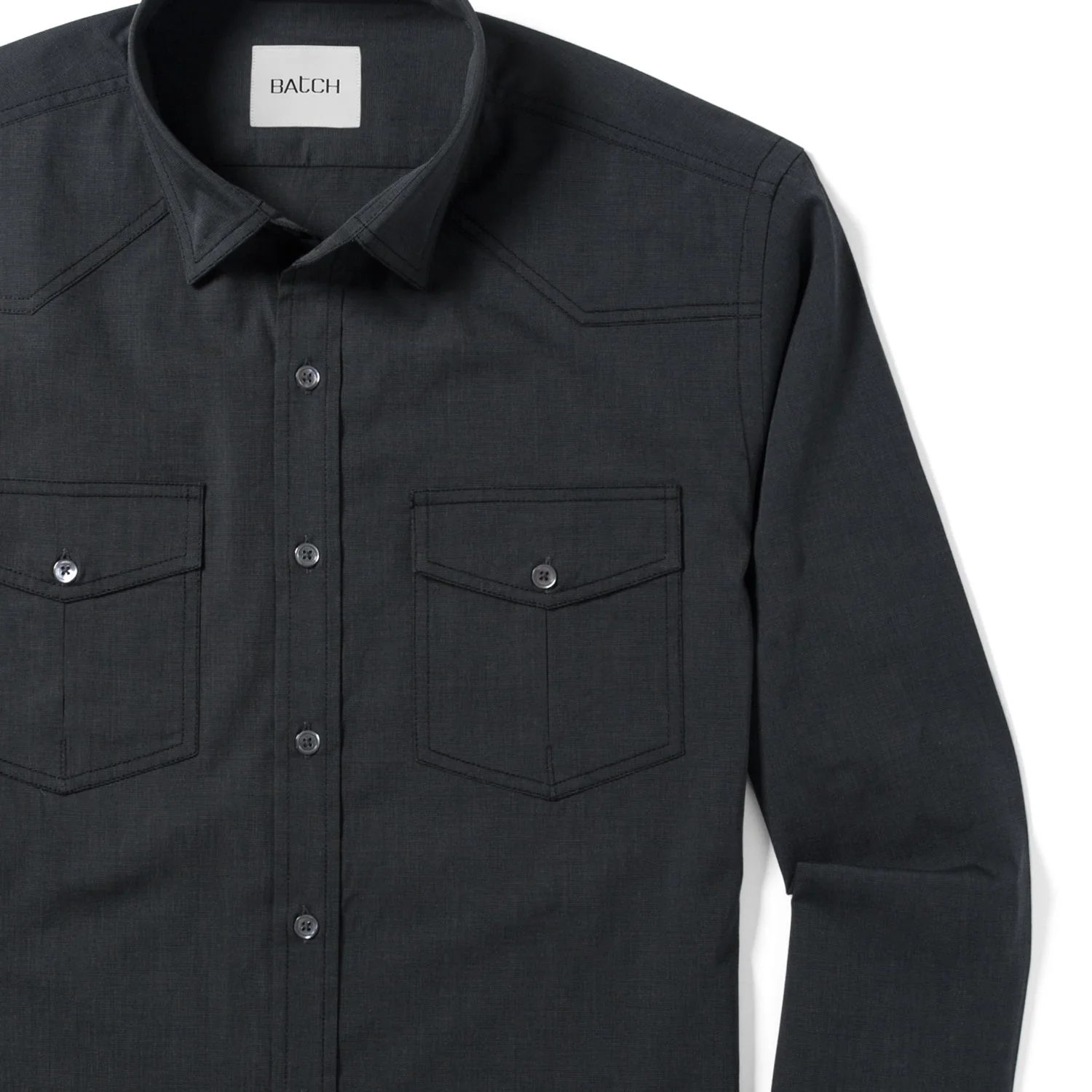 Maker Shirt – Asphalt Gray End-on-End - Image 3