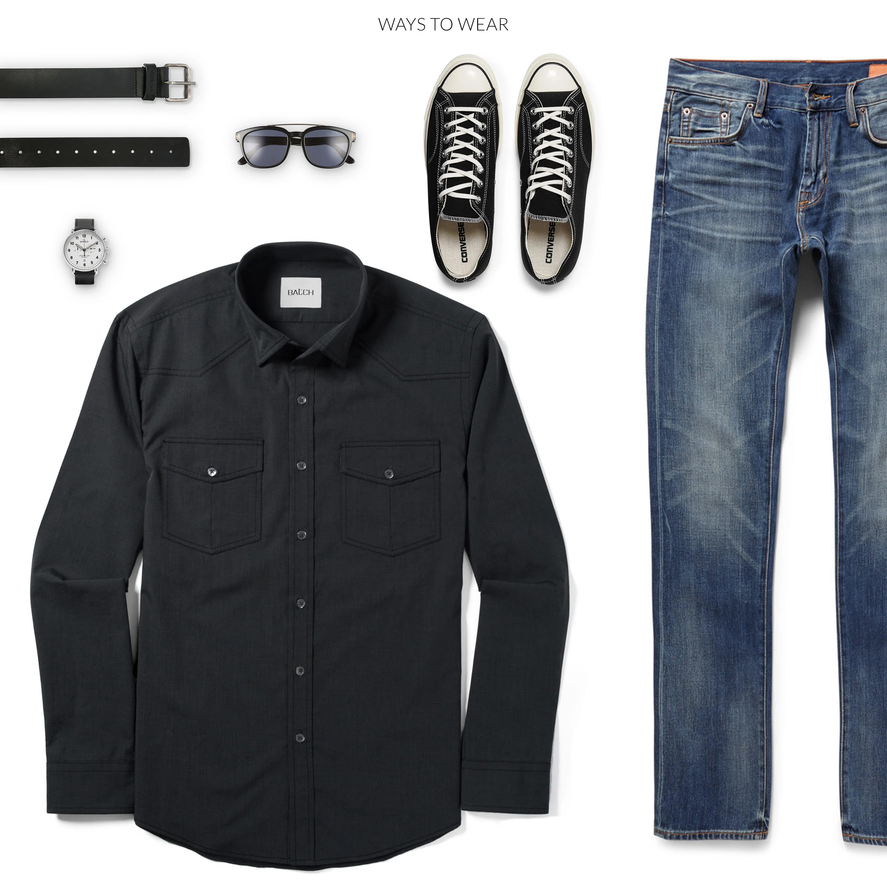 Maker Shirt – Asphalt Gray End-on-End - Image 5