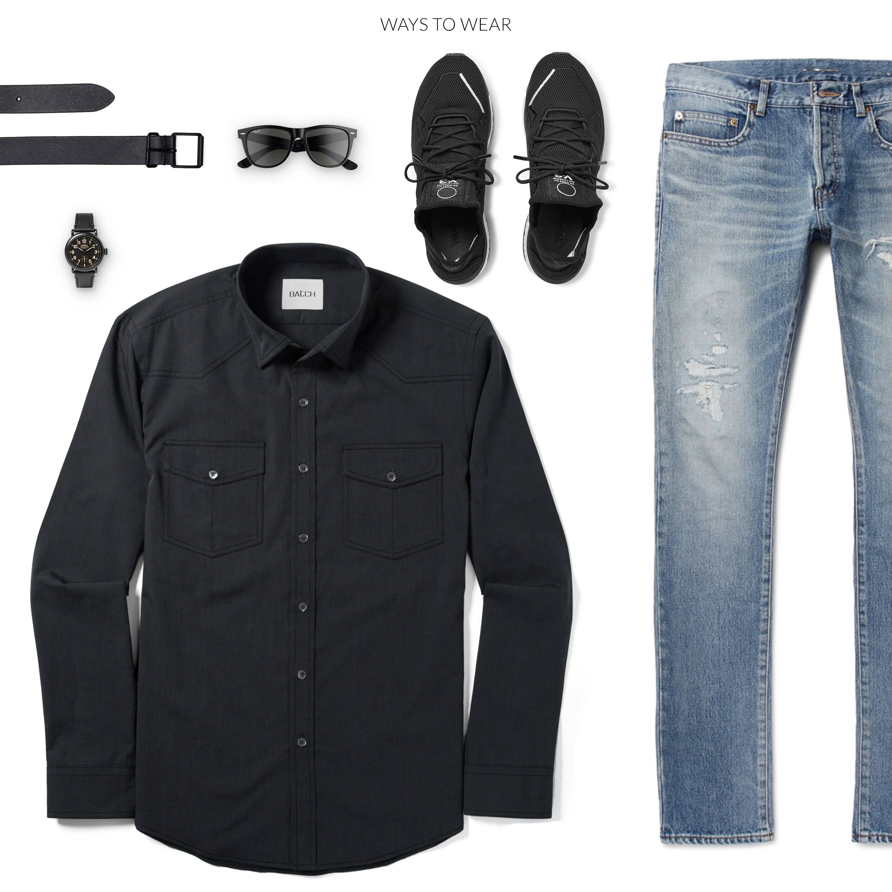 Maker Shirt – Asphalt Gray End-on-End - Image 7