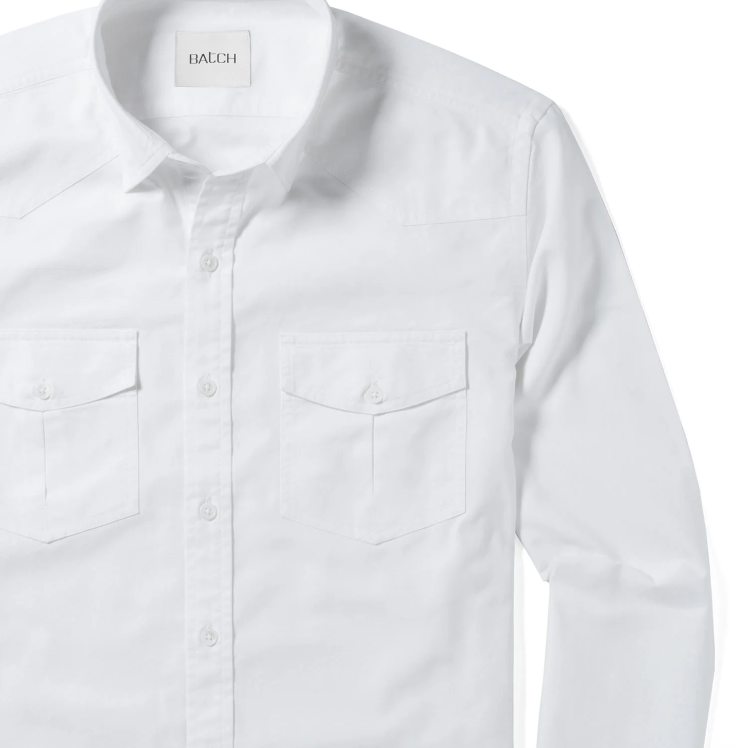Maker Shirt – Clean White Cotton Oxford - Image 3