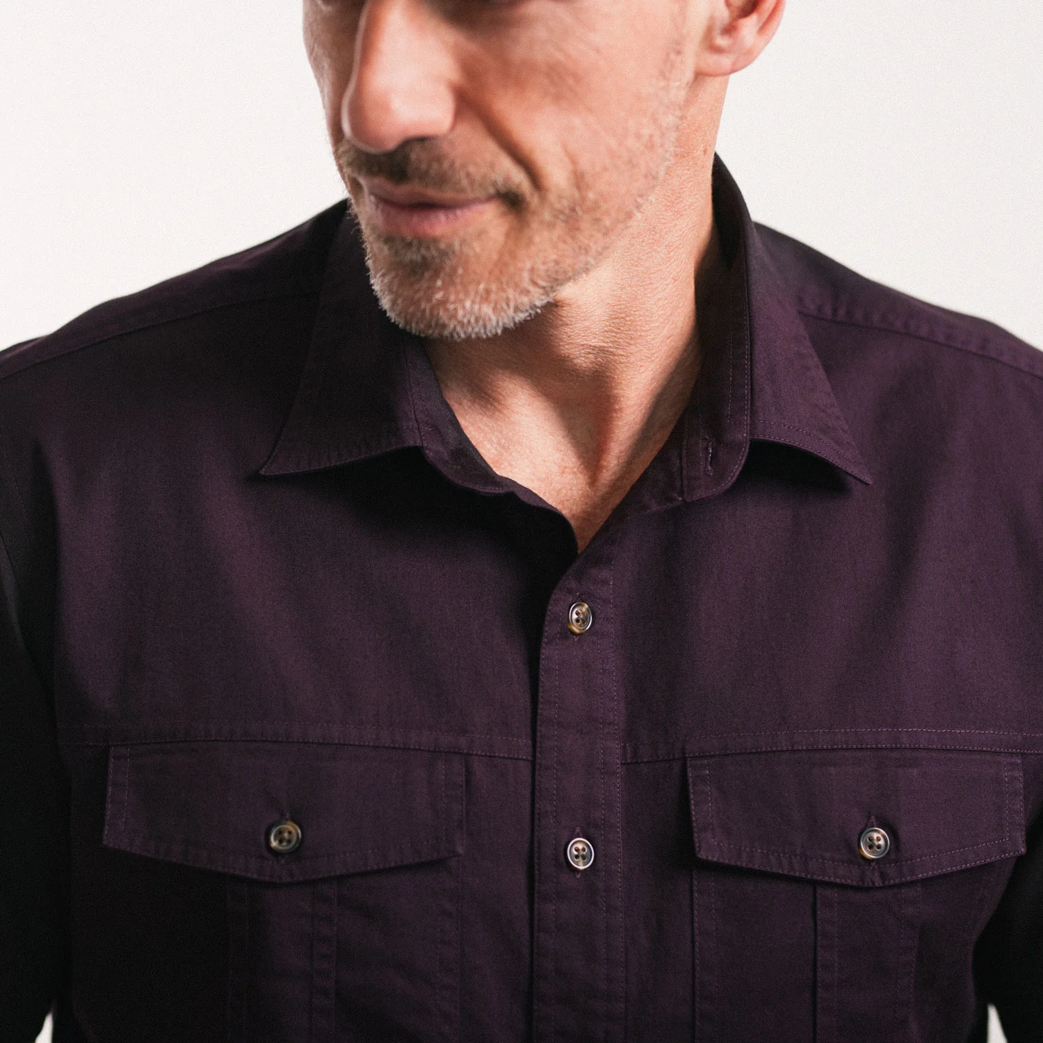 Primer Utility Shirt – Dark Burgundy Cotton Twill - Image 5