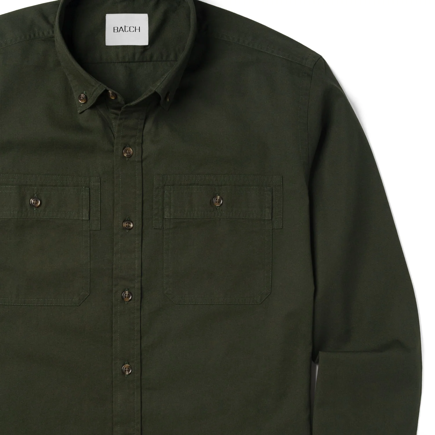 Rogue Utility Shirt – Dark Forest Green Cotton Twill - Image 3