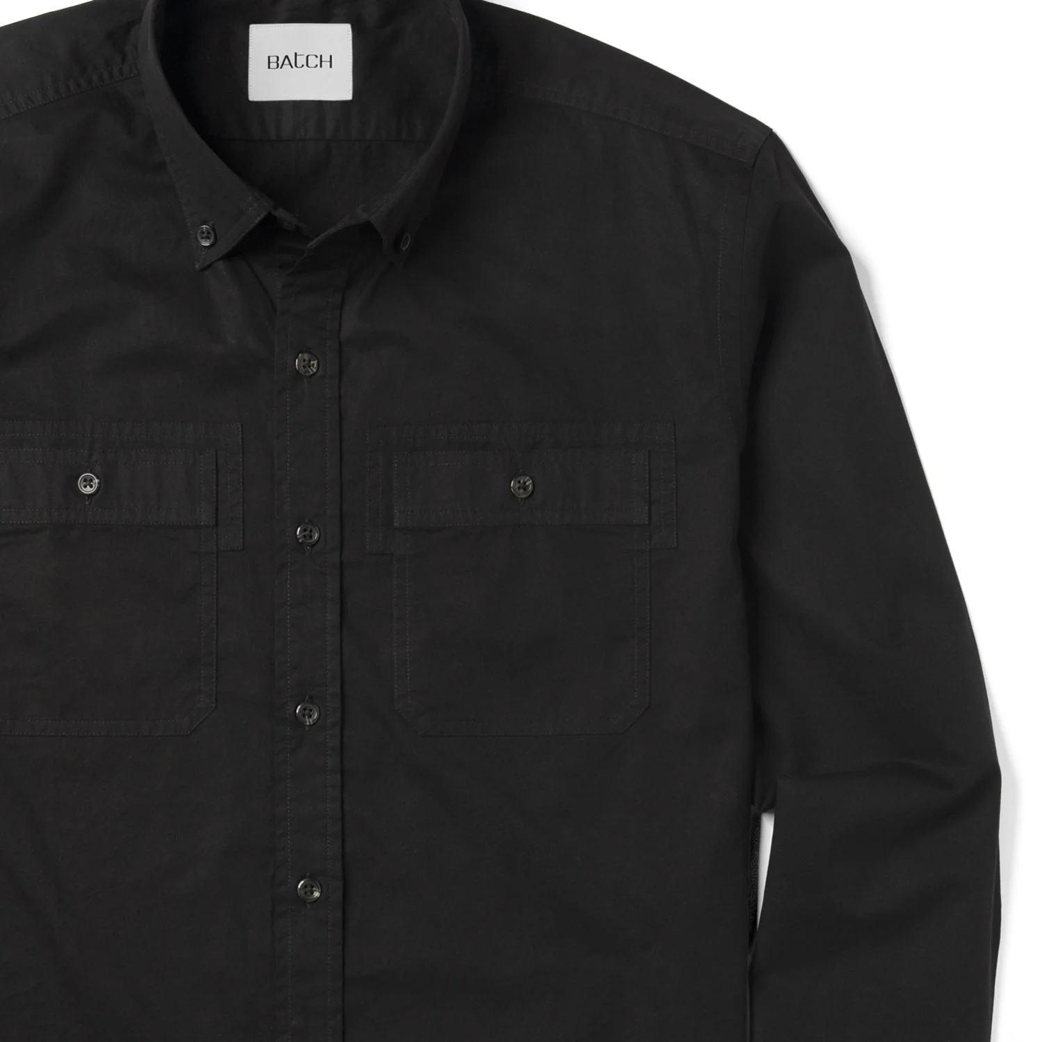 Rogue Utility Shirt – Jet Black Cotton Twill - Image 3