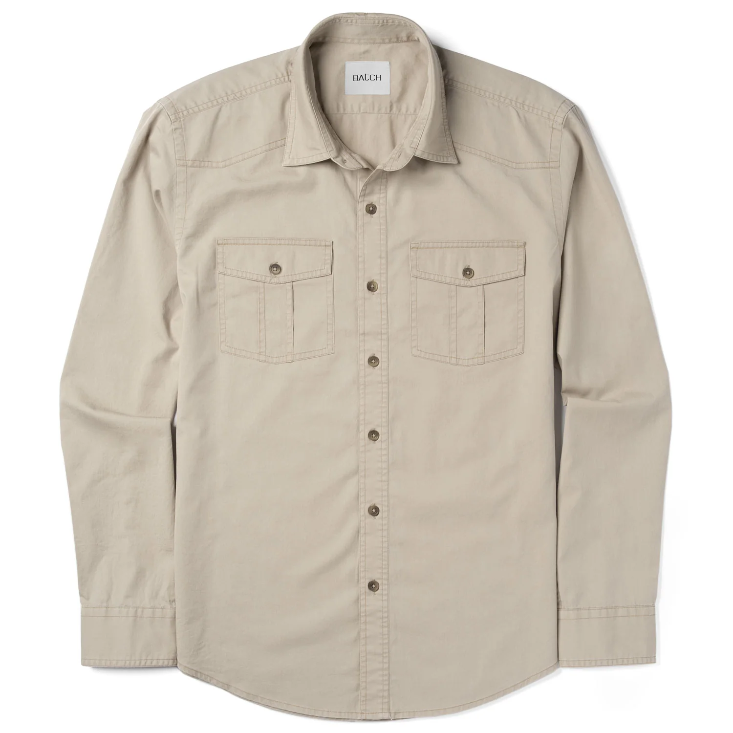 Shepherd Western Shirt – Desert Stone Cotton Twill - Image 2