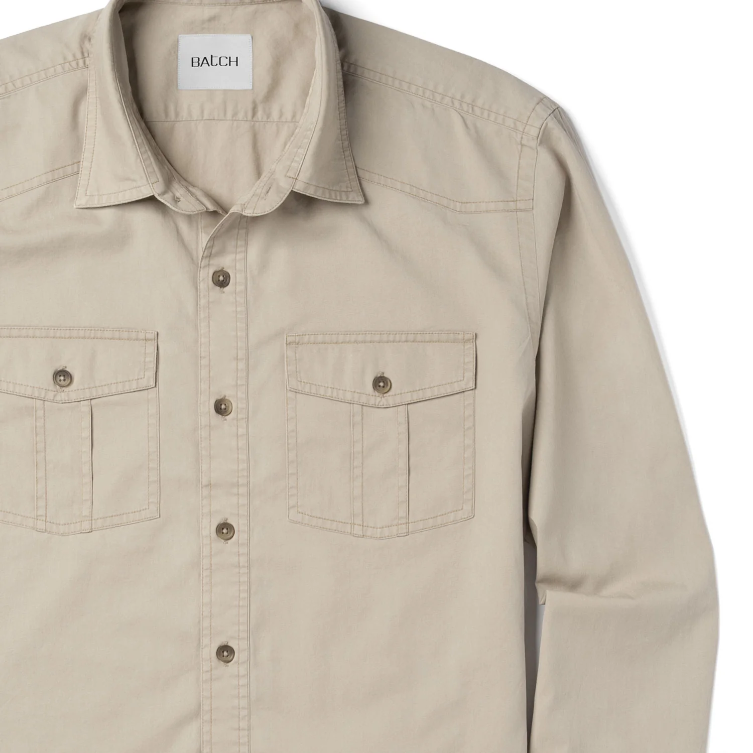 Shepherd Western Shirt – Desert Stone Cotton Twill - Image 3