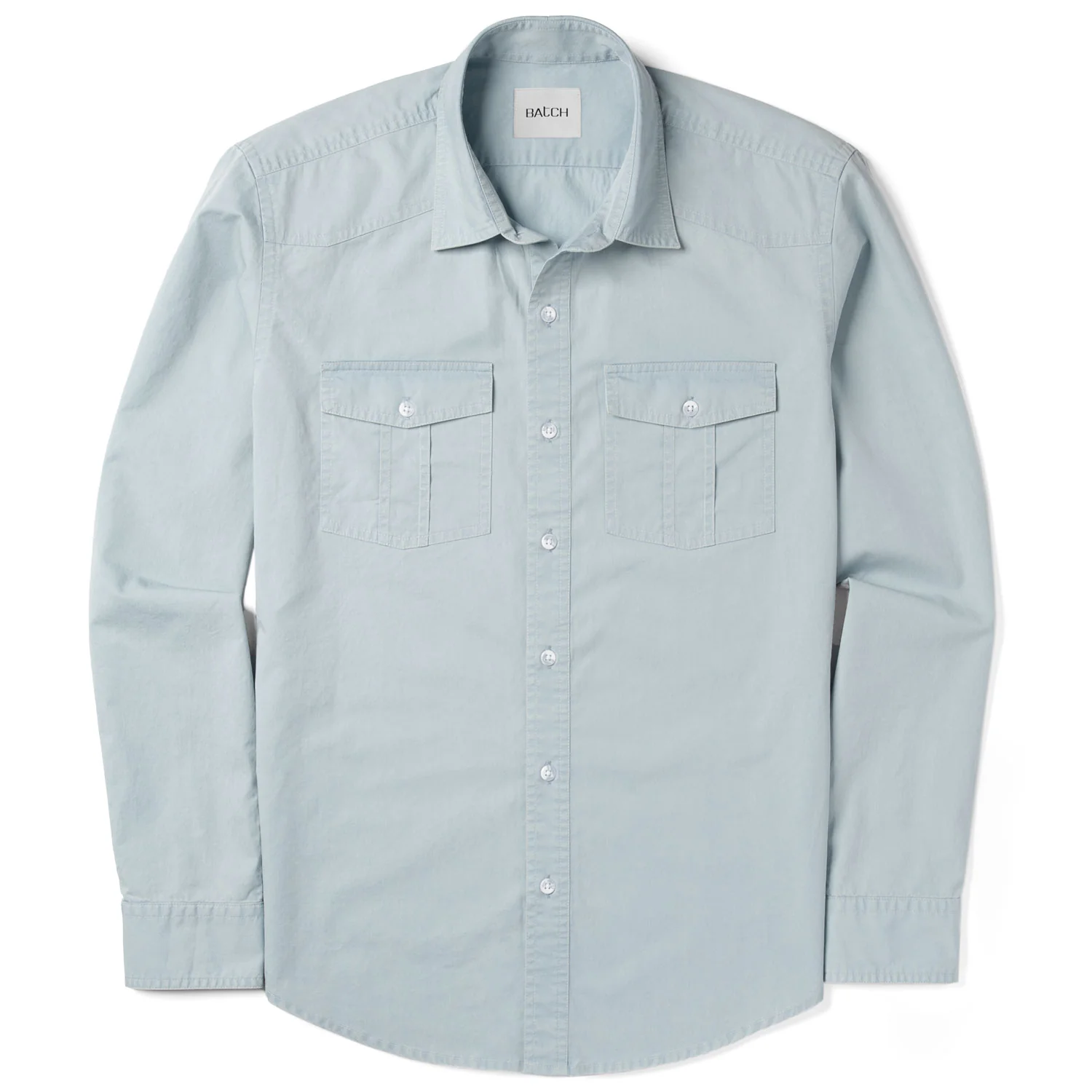 Shepherd Western Shirt – Light Blue Cotton Twill - Image 2