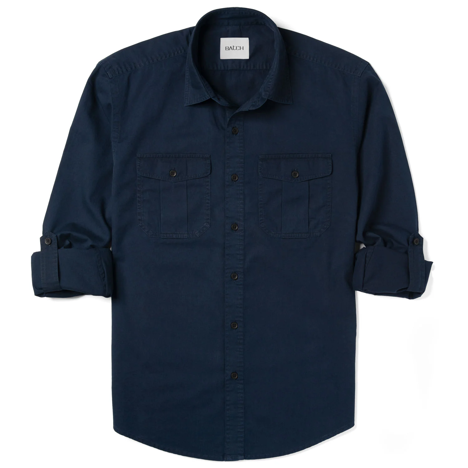 Work Utility Shirt – Dark Navy Cotton Twill - Image 2
