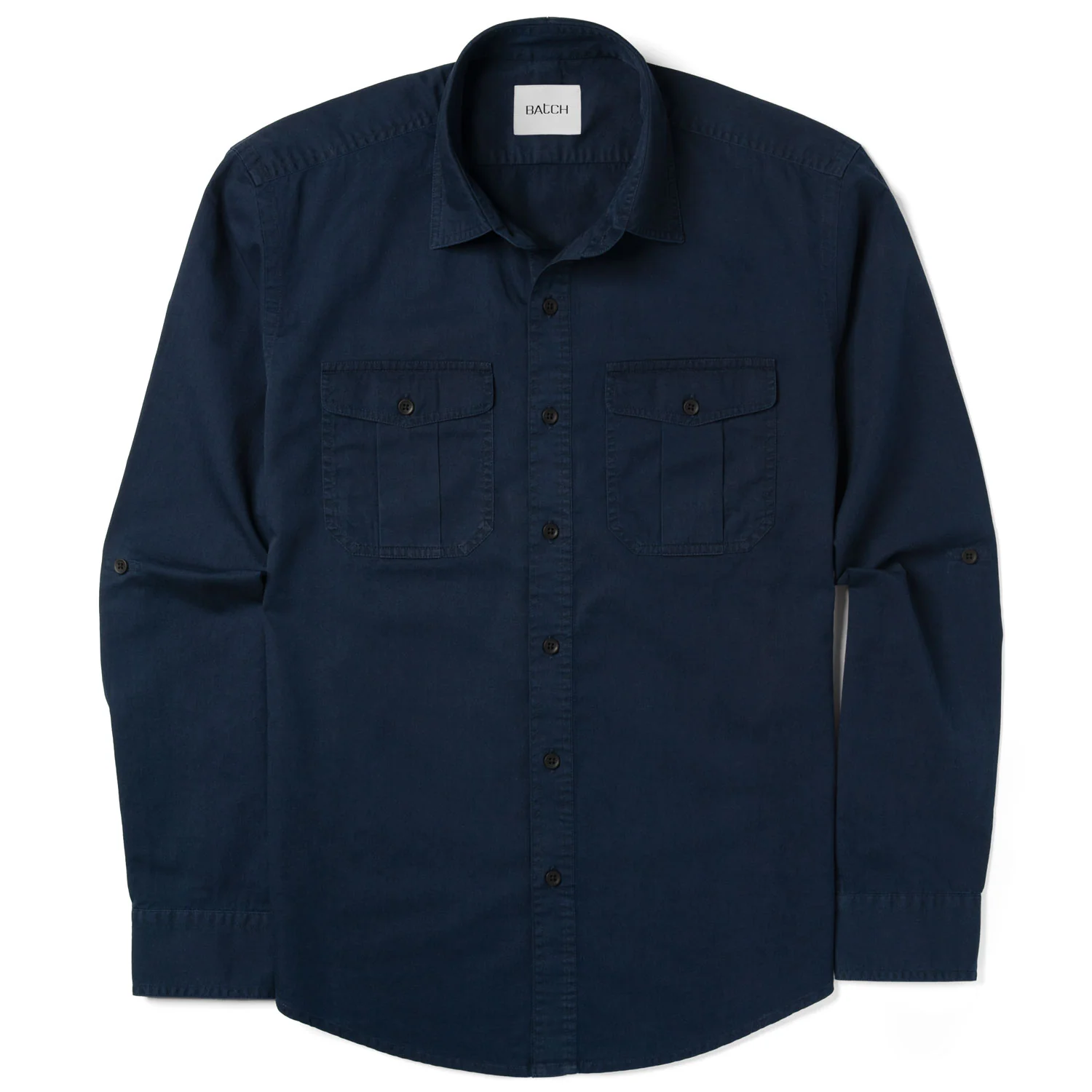 Work Utility Shirt – Dark Navy Cotton Twill - Image 3