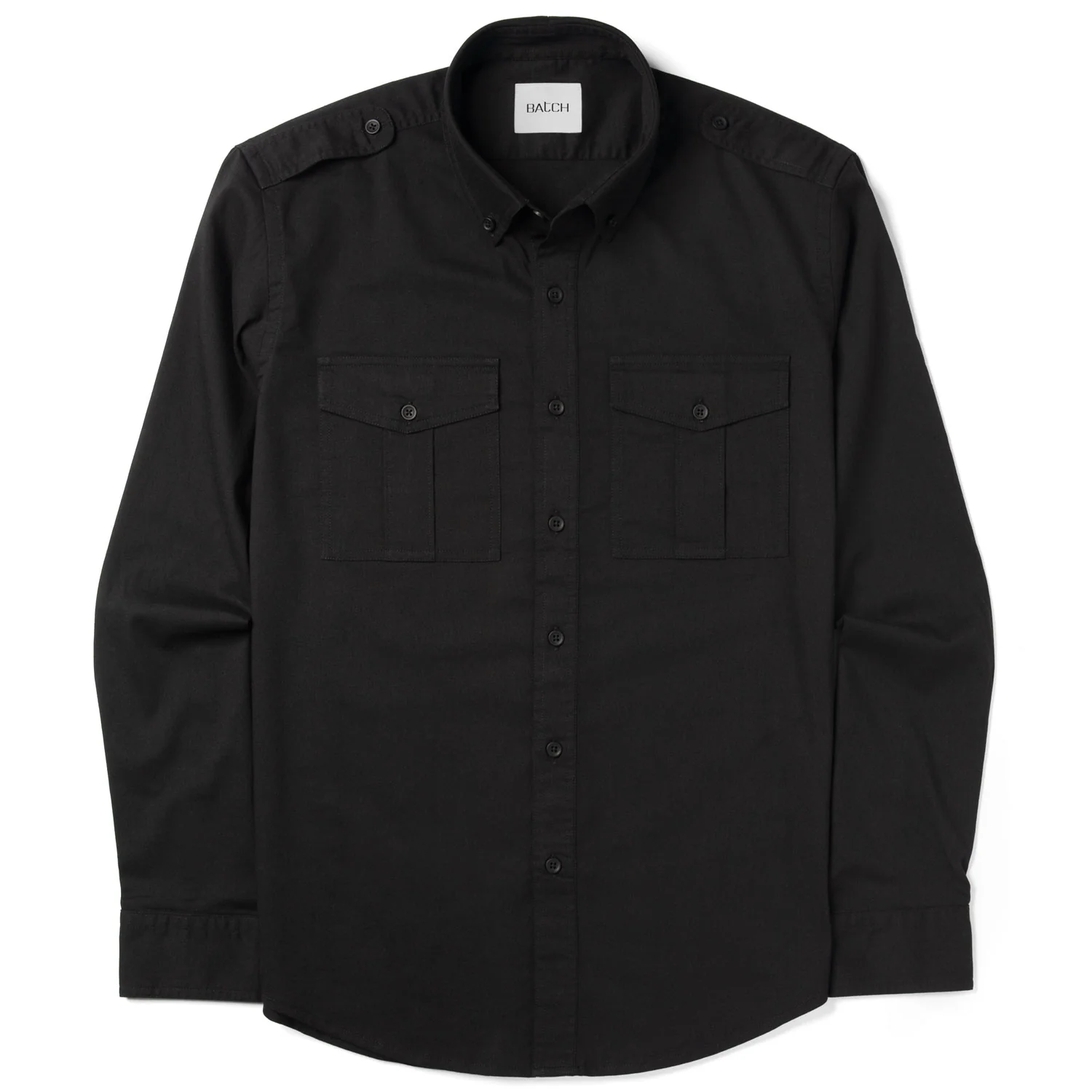 Wright Utility Shirt – Black Easy Cloth - Image 2