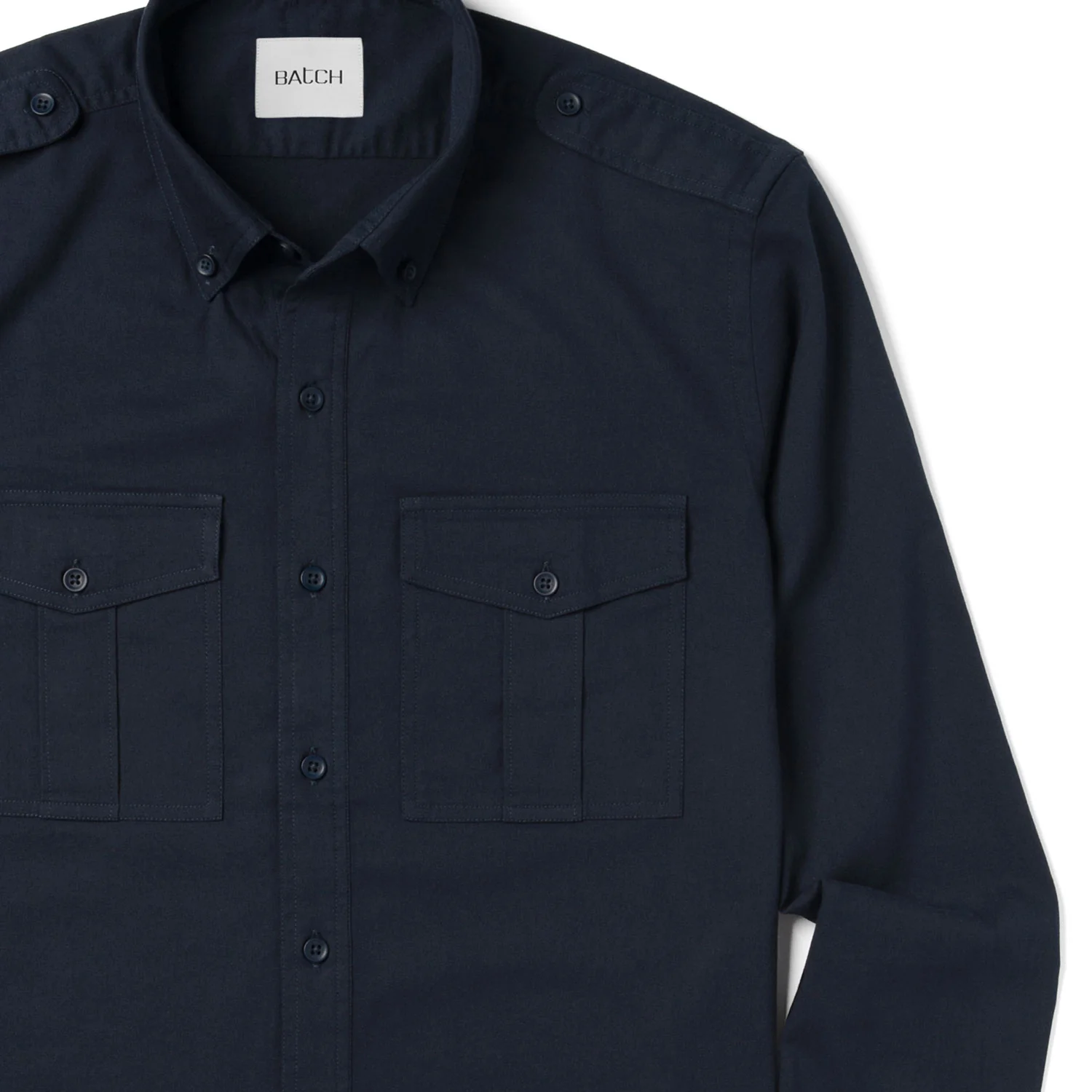 Wright Utility Shirt – Dark Navy Easy Cloth - Image 3