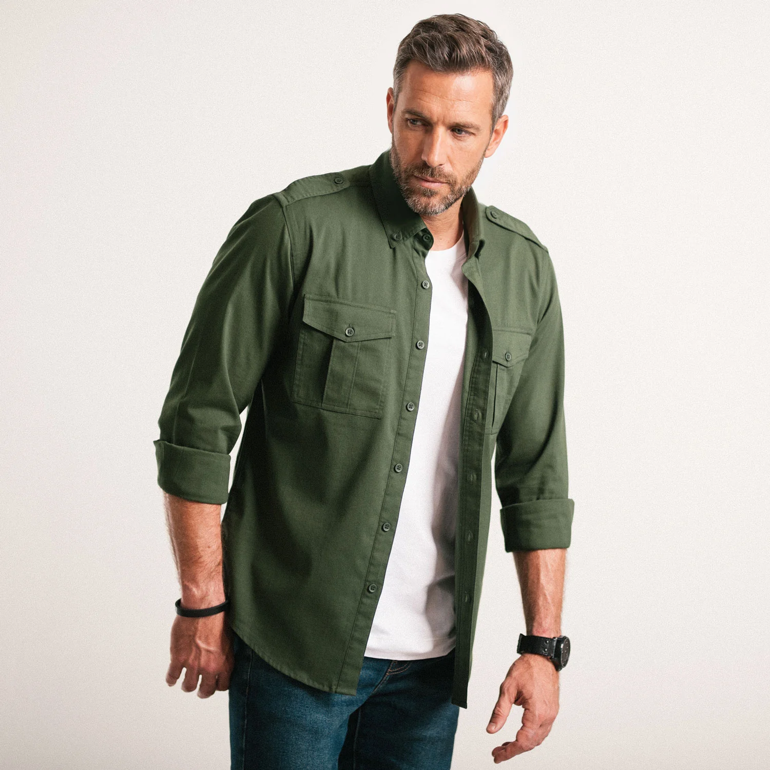 Wright Utility Shirt – Forest Green Easy Cloth - Image 4