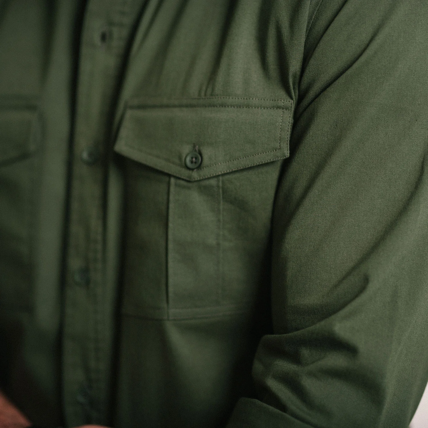 Wright Utility Shirt – Forest Green Easy Cloth - Image 6